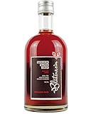 Blütenrein Basilikumblütensirup für Schorlen, Limonaden und alkoholische Mixgetränke, weltweit einzigartig, vegan und rot (1x 500ml)