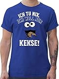 Karneval & Fasching Kostüm Outfit - Ich tu nix. Ich Will nur Kekse! - weiß/schwarz - L - Royalblau - Tshirt Mann - L190 - Tshirt Herren und Männer T-S