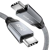 USB C auf USB C Kabel, 2 m, USBC 3.2 100 W PD 20 V5 A & 20 Gbit/s Datenübertragung, 4K Video Kabel mit E-Marker Chip für Thunderbolt 3, iMac, MacBook, Dell XPS, iPad Pro, PixelBook, Sw