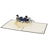 3D KARTE'Pferde' I Pop-Up Karte als Gutschein, Geldgeschenk, Glückwunschkarte I Klappkarte als Geburtstagsk