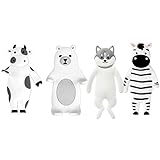 SoundZero 4 Stück Cartoon Tiere Bad Saugnapf Haken, Kleiderhaken Selbstklebende Wand-dekor-Hooks, Schlüssel Haken Gadget Haken Küche Badezimmer Wandhaken Kleiderhaken Kleiderhaken fü