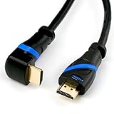 HDMI 2.0 Kabel | 1,5m | schwarz/blau | gewinkelt | rechtwinklig | 90 Grad | 3D-Ready | 4K/60Hz | UHD | 1080p | 2160p | E