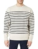 Scotch & Soda Herren Gestreiftes Baumwoll Rundhalsausschnitt Sweatshirt, 0218 Combo B, M