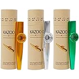 3 Stück Metall Kazoo Lustige Mini Kazoos Mund Musikinstrumente Guter Begleiter für Kinder Musikliebhab