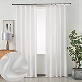 Wohnzimmer Vorhänge Weiß 1 Panel Samt Optik Kneiffalten Vorhänge Licht Filterung Vorhänge Schlafzimmer Fenster Vorhänge B 137 x 274 cm lang