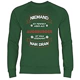 wowshirt Herren Sweatshirt Fußball Trikot Augsburger Augsburg, Größe:M, Farbe:Bottle G