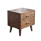 Multifunktionale Nachttische Nordische Nachttisch Nachttisch mit 2 Schubladen und Massivholz 4 Beine, Endtisch Side Table Square Locker für Schlafzimmermöbel Nachttisch ( Color : B , Größe : 45cm )