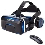 SDYAYFGE 3D Brille VR Brille Virtual Reality VR Headset Handy Mit Bluetooth-Griff Für 3D Filme Videospiele Kompatibel Mit 4.7-7.2 Zoll Smartphones 2021 Neue 12. Generation VR H