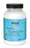 Kreul 79413 - Acryl Glanzlack auf Wasserbasis, 275 ml Glas, glänzend transparent, Schutz-und Überzugslack für durchgetrocknete Aufmalungen, bedingt witterungsbeständig, sp