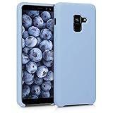 kwmobile Hülle kompatibel mit Samsung Galaxy A8 (2018) - Hülle Silikon gummiert - Handyhülle - Handy Case in Hellb