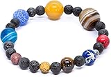 WICCSTAR Schmuck Sonnensystem Armband. Galaxy Kette mit Schmuckbeutel & Bedeutung