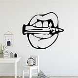 Diy lippenwand kunst aufkleber wandaufkleber wandbilder wohnzimmer schlafzimmer dekoration aufkleber kunst aufkleber A9 43x48