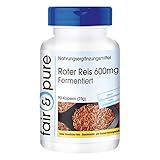 Roter Reis Kapseln 600mg mit 4,5mg Monacolin K pro Kapsel - fermentierter Roter Reis - vegan - ohne Magnesiumstearat - 90 Kap