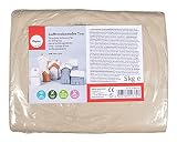 Rayher Lufttrocknender Ton, weiß, 5 kg, Modelliermasse, lufthärtend, weich, geschmeidig, ohne brennen, 34468102