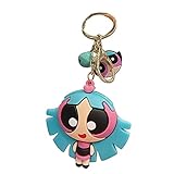 Flying Cop Schlüsselanhänger, weiche Cartoon-Puppe, kreative kleine Geschenke, niedliche Taschen, Autozubehör, rot,