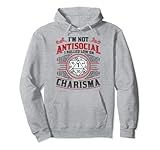 Ich bin nicht asozial Ich habe Charisma-RPG-Spieler niedrig gerollt Pullover H