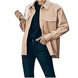 Schwarz Lederhemd Bikerjacke Damen Retro Punk Übergroßer PU Lederblazer Hemd Gotische Blusenjacke Langarm Einreiher Kunstleder Blusen Vintage Metallknopf Lederjacke Cool Motorrad Oberteil Clubw