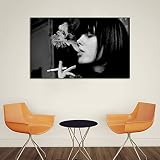 Elegant Kunstdruck Fotoleinwand Rauchendes Mädchen Modernen Wand Dekoration Inkjet Gemälde Wasserdichte Portrait Malerei,Noframe,40x70
