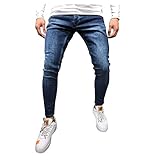 LUNULE Herren Jeanshose Skinny Fit Modell Jeans-Hose Lange Stretch Baumwolle Cargo Jeans Für Männer Sport Jogger Sporthose Casual Jeans Herren Slim Tapered F