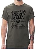 Eishockey Trikot Ersatz - Ich Bin eine Hockey Mama - So wie eine Normale Mama nur viel Cooler - schlicht - schwarz - 3XL - Dunkelgrau - Muttertag - L190 - Tshirt Herren und Männer T-S