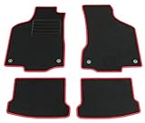 AD Tuning HG0516-ROT Fußmatten Set (4teilig) Schwarz Rot Autoteppiche M