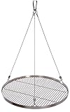 50 cm Grillrost Edelstahl für Schwenkgrill 3 Bein BBQ Grill Rost mit Seil 10 mm Stabab