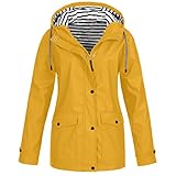 Damen Übergangsjacken Herbst Winter Regenjacke Plus Samt Windjacke Wasserdicht Atmungsaktiv Regenparka Dicker Warm Wintermantel Einfarbig Funktionsjacken Komfortable O