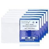 Alerion 5 Stück Kalt Warm Kompresse 13x14 cm Set Angebot mit Vlieshülle Mehrfach Kompresse Wiederverwendbar Mikrowellen geeignet + 5 Vlieshüllen Coolpad Kühlp