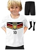 DE FANSHOP Kinder Personalisiertes Deutschland Trikot Set D7