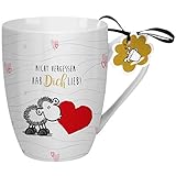 Sheepworld 59608 Lieblingstasse Nicht vergessen hab dich lieb, Kaffee-Becher, Porzellan, 30 cl T