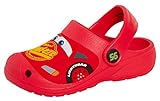 Disney Cars Sommer Sandalen Jungen Lightning McQueen Beach Clogs Charakter Schuhe, Rot - rot - Größe: 31 EU