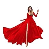Damen Brautjungfernkleider Lang Ballkleid Spitze Ärmelloses Kleid Abendkleid Sexy Lange Hochzeitskleid Abschlusskleid Split Maxikleid Partykleid Cocktailkleid Kleider Ballkleid für Hochzeitsg