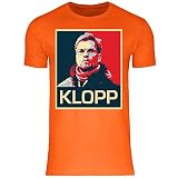 wowshirt Herren T-Shirt Jurgen Klopp Liverpool Trikot LFC, Größe:XL, Farbe:Orang