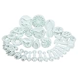 LIHAO Fondant Ausstecher 33 tlg Ausstechformen Auswerfer Stempel Tortendeko Kuchendekorationsset Back