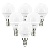 Linkind E14 LED Golf Ball Lampe 5.2W, 40W Glühlampe ersetzt, 470Lm 3000K Warmweiß G45/P45 Birne E14, nicht Dimmbar, AC 220-240V, 6er Pack