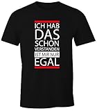 MoonWorks lustiges Herren T-Shirt - Ich hab das Schon verstanden, ist Mir nur egal - Fun-Shirt schwarz XXL