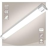 Airand Feuchtraumleuchte Led 36W 3600LM 120CM Verknüpfbar Werkstattlampe IP66 Wasserfest Led Röhre Leuchte für Garage Keller Werkstatt Feuchtraum Bad Büro Warenhaus Hobbyraum,Neutralweiß 4000