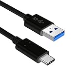 Slabo Ladekabel USB Typ C für Sony Xperia XCompact | XA1 | XA1 Ultra | XA1 Plus | XZ Premium | XZs Datenkabel Verbindungskabel Sync-Kabel - SCHWARZ
