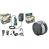 Bosch Tauchpumpe GardenPump 18 (1x Akku, 18-Volt-System, max. Länge des Gartenschlauchs: 25 m, im Karton) & rpumpe (Zubehör für GardenPump 18, Regenwasserfilter, 18-Volt-System, im Karton)