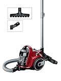 Bosch BGC05AAA2 GS05 Beutelloser Staubsauger Cleann‘n, 700 W, 1,5 l, rot/schw