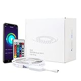LED-Streifenlicht 16.4ft, App-Steuerungs-Fernbedienung, arbeiten mit Alexa & Google Home, Musik-Sync-LED-Leuchten für Home-Party, S