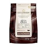 CALLEBAUT Receipe No. 811 - Kuvertüre Callets, Zartbitterschokolade, 54,5% Kakao, 1 x 2500 G