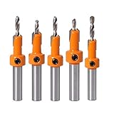 Fltaheroo 5Pcs Holzlochbohrer, 8MM Schaft Senkbohrer FrrSer, Holzbearbeitungssenke Bohrer Set Schneidwerkzeug