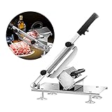 Viitech Manuelle Fleischhacker Slicer, Verstellbare Dicke Edelstahlschneide Maschine, Manueller Gefrorener Fleischschneider, für Rindfleisch Mutton Rolle Speck Käse Gemüse Hotp
