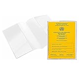 Akwjajas 4 Stück Schutzhülle Hülle für Internationalen Impfpass, Germany Impfbescheinigung Impfausweis für Kinder und Erwachsene Klare Kartenhalter wasserdichte PVC Softcard Hü