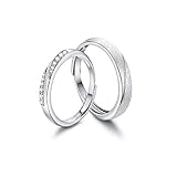 LOLIAS Paar Ringe 925 Sterling Silber Ring Trauringe Paar Ringe Damen Herren Ehering Hochzeitsringe Ring Jahrestag Versprechen Verlobungsring Ring Braut Sets Boxed Verstellb