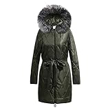 NONGFUSHANQUAN Winterjacke Damen mit Fell Wintermantel Warm Jacke Herbst Leichte Steppjacke Dicker Steppmantel Parka Jacke mit Kapuze Winterparka für Frauen Gefüttert Teddyfell T
