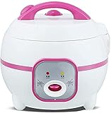 Reiskocher-Elektrischer Hot Pot mit Edelstahl Gesunder Innentopf，2L Elektrokocher Hot Pot Eierkocher Edelstahl Shabu Shabu Hot Pot，Kochnudeln (Farbe: B)