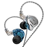 KZ Zax In-Ear-Monitor-Kopfhörer, HiFi IEM Stereo, Geräuschisolierung, Sport, kabelgebundene Ohrhörer mit abnehmbarem Kabel für Musiker, Audiop
