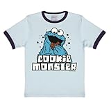 Logoshirt Sesamstrasse - Krümelmonster T-Shirt Kinder - hellblau - Lizenziertes Originaldesign, Größe 122/134, 7-9 J